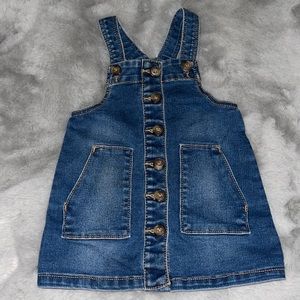 🌈 Wonder Nation Girl Overalls Dress Denim Sz 18M Summer